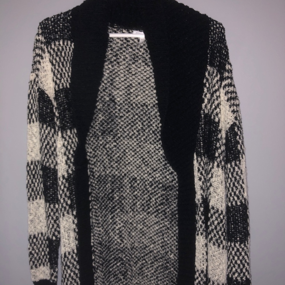 Black and white cardigan